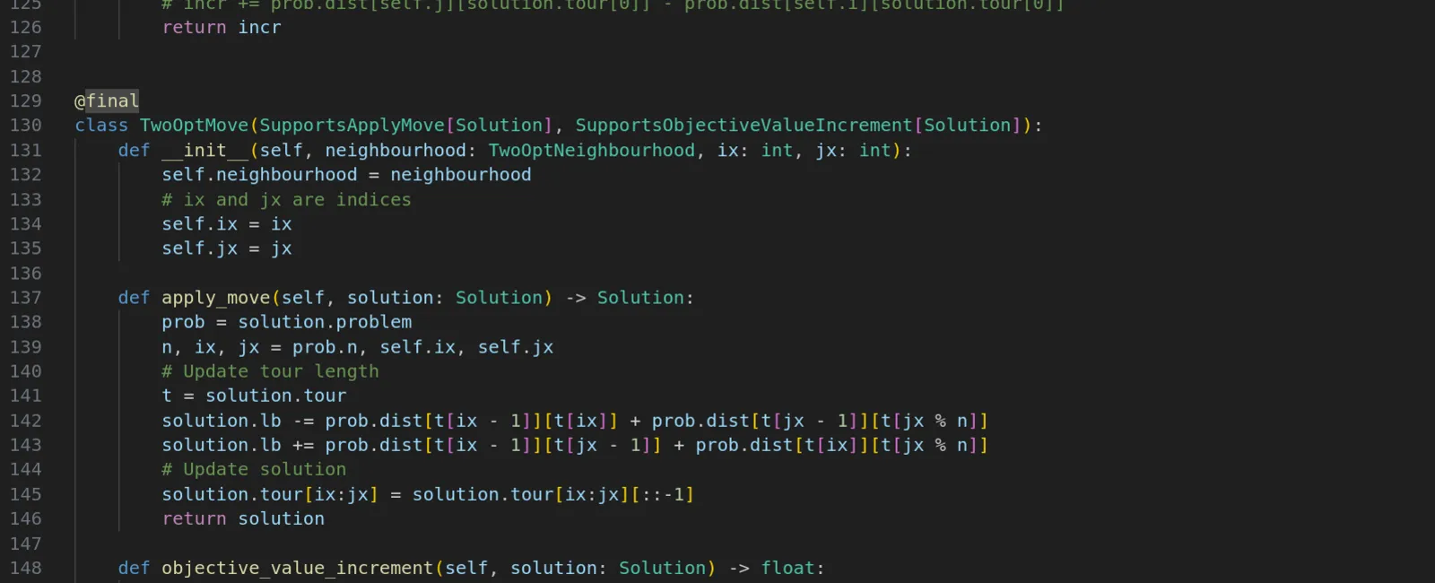 Code on screen