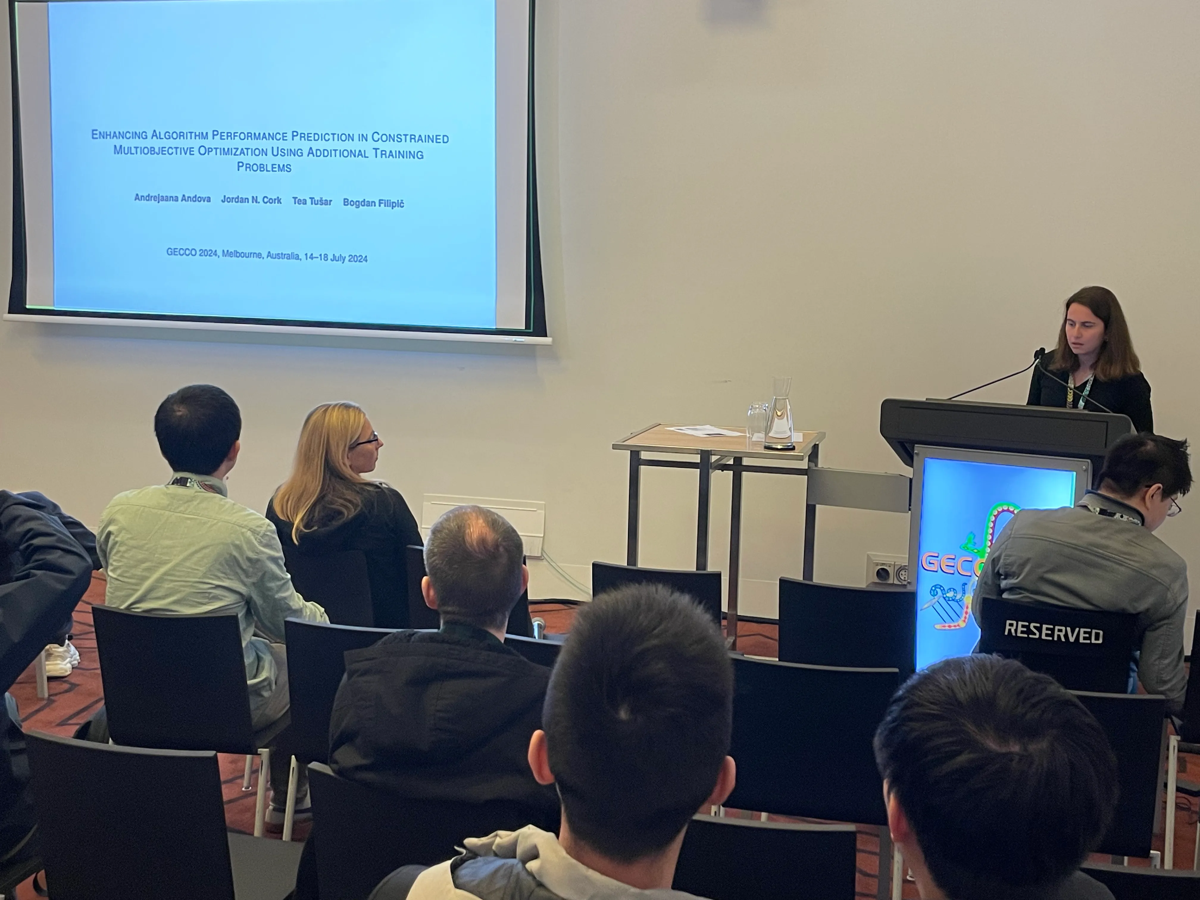 Andrejaana Andova beginning her presentation