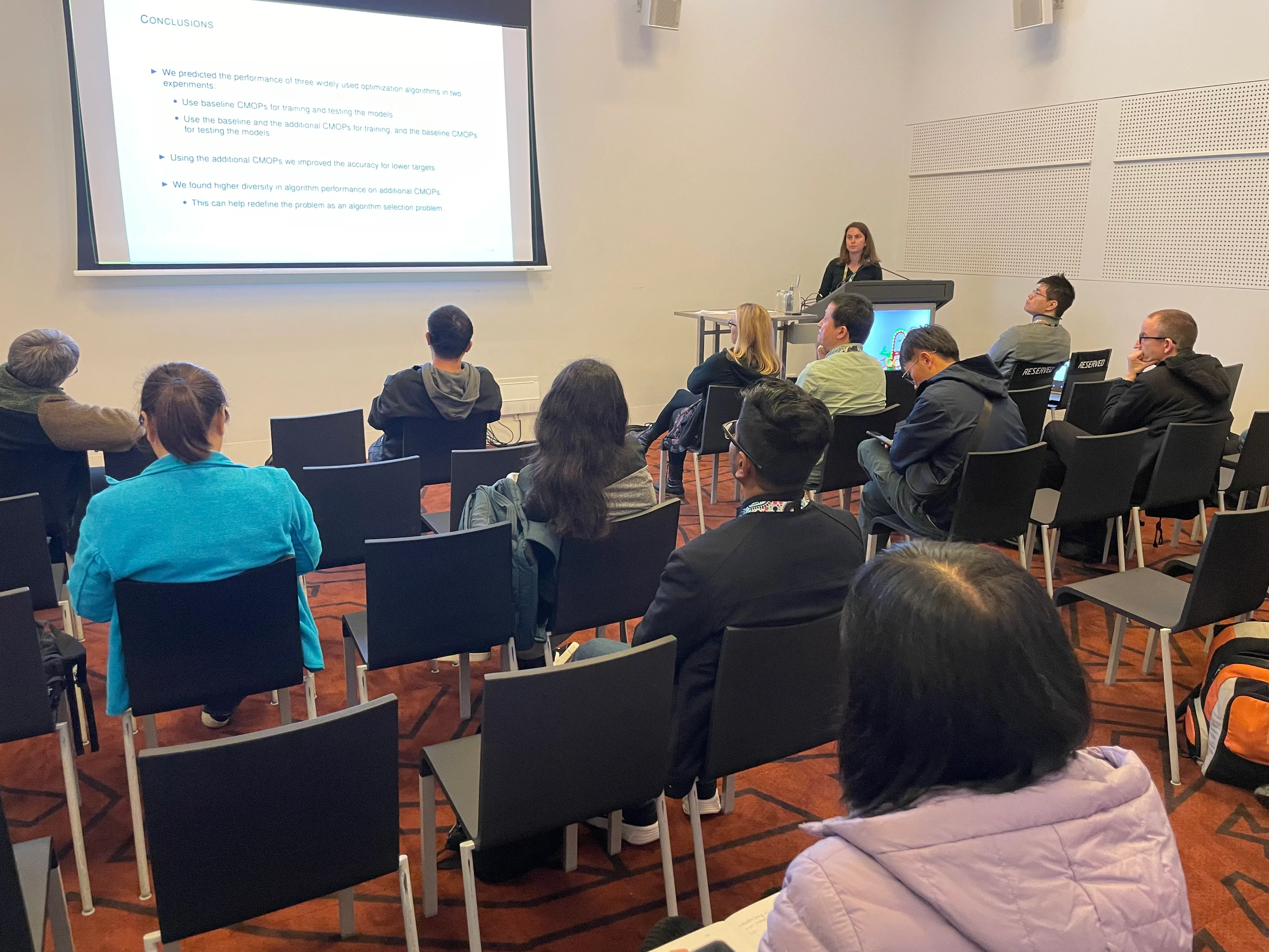 Andrejaana Andova concluding her presentation